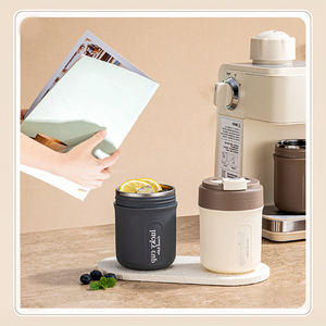 Taza de <span class=keywords><strong>Desayuno</strong></span> de Acero Inoxidable 304 para Mantener la Comida Caliente - Apta para Niños y Trabajadores de Oficina - con Tapa - Product Image 2