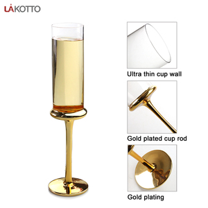 Flûtes de <span class=keywords><strong>verre</strong></span> à <span class=keywords><strong>champagne</strong></span> <span class=keywords><strong>doré</strong></span> galvanisé de mariage, verres à vin rouge, livraison gratuite - Product Image 4