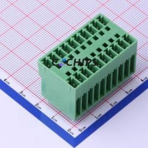 KF2EDGVH-3.81-2*10P Plug-in Terminal Block Through hole,P=3.81mm Connector Board-to-Board / Socket - Closed 2x10P 3.81mm Green - Product Image 1
