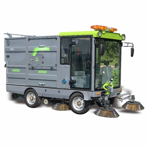 Balayeuse de rue robuste pour le nettoyage des routes de la ville et des aéroports avec deux bacs et sièges conducteur et passager - Product Image 2