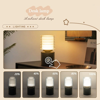Petite lampe de table moderne à intensité variable au toucher, rechargeable sans fil, pour salon, chambre à coucher, lampe de table décorative