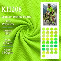 Tissu jacquard tricoté double face en polyester et élasthanne Dryfit à séchage rapide, extensible dans quatre directions, 180g, idéal pour les vêtements de cyclisme de course