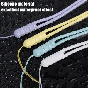 Sangle de téléphone en silicone Portable main poignet lanière chaîne pour iPhone Xiaomi <span class=keywords><strong>Samsung</strong></span> universel téléphone Anti-perte cordes - Product Image 6