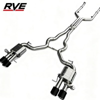 Échappement Catback pour BMW M5 F10 M6 F06 F12 F13 S63 4.4T V8, silencieux Axleback, commande à distance, acier inoxydable 1,5 mm, poli miroir