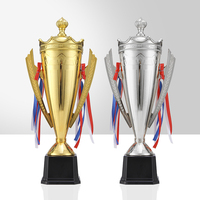 Grand trophée en plastique doré et argenté JZ, coupe pour le football, le basketball, les compétitions sportives, les cérémonies de remise de prix, les fêtes, les cadeaux