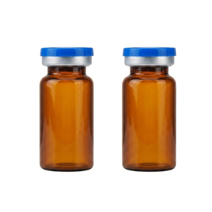 Amber Sterile Glass Tubular Vials 10ml with Injection Rubber <b>Stopper</b> for Eye Drops and Infusions Empty Pharmaceutical <b>Bottle</b> - Product Image 1