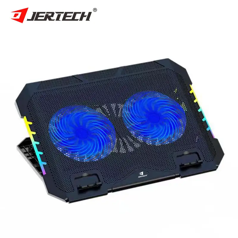 JERTECH marca KL332 Pad di raffreddamento con supporto per telefono supporto per Laptop in alluminio regolabile ventole di raffreddamento per Computer pieghevoli RGB per Laptop