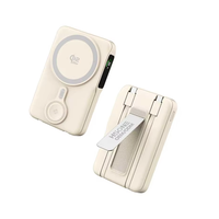 Banque d'alimentation sans fil haute vitesse LDB20s 15W avec support, câble intégré, charge rapide 20W PD pour montre, affichage LED, OEM