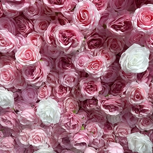 Fabbrica su misura <span class=keywords><strong>rosa</strong></span> artificiale della parete del fiore della festa nuziale di seta artificiale del fiore sullo sfondo della parete per la decorazione di nozze - Product Image 4