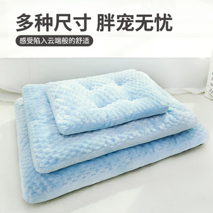 Dog Memory Foam Sleeping <b>Mat</b> Rectangle Warm Fleece Pet Bed Medium <b>Small</b> Extra Large Thick All Season Comfortable Dog Pad - Product Image 4