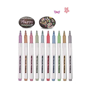 Juego de Marcadores Metálicos con Purpurina Personalizados al por Mayor, Marcadores de Arte para Dibujar Grafitis en Papel Negro - Product Image 1