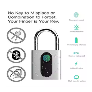 Mini cadenas intelligent sans clé, cadenas à empreintes digitales, <span class=keywords><strong>portable</strong></span>, en alliage d'aluminium, IP66, résistant à la pluie, cadenas suspendu - Product Image 4