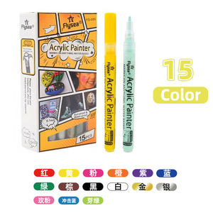<span class=keywords><strong>FLYSEA</strong></span> 0.7มม. ชุดปากกาอะคริลิค12สีสำหรับระบายสีกราฟฟิตีและปากกาวาดภาพระบายสี - Product Image 4