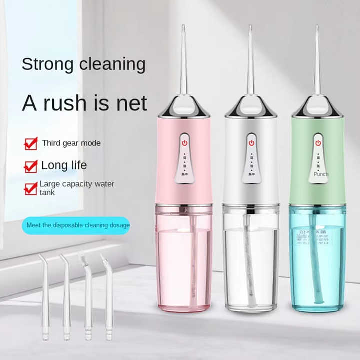 Portable Dental Water Flosser Oral Irrigator USB Rechargeable Water ...