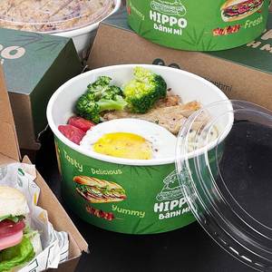 Sac en papier kraft jetable personnalisé en gros pour la livraison de repas rapides en restaurant, emballage alimentaire - Product Image 5