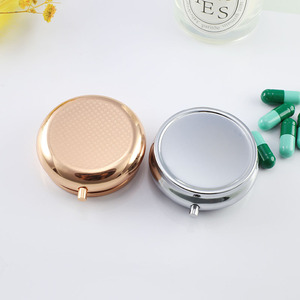 Quà tặng khuyến mãi du lịch Pill Dispenser trường hợp kim loại Pill Box 3 ngăn với gương xây dựng bên trong - Product Image 5
