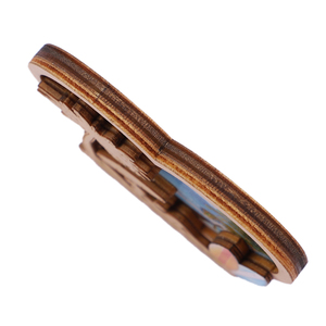 יצרן מותאם אישית צב בעל חיים slipper אי ים החוף מקרר מגנטים mdf עץ 3d מזכרת - Product Image 6