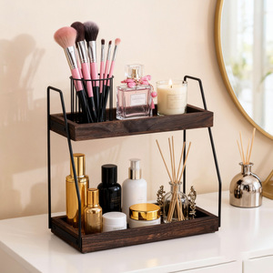 Estantes Flotantes <span class=keywords><strong>de</strong></span> Madera y Metal Personalizados, Estantes <span class=keywords><strong>de</strong></span> Almacenamiento <span class=keywords><strong>de</strong></span> Productos <span class=keywords><strong>para</strong></span> el Cabello <span class=keywords><strong>de</strong></span> <span class=keywords><strong>Bambú</strong></span>, Organizador <span class=keywords><strong>para</strong></span> <span class=keywords><strong>Baño</strong></span>, Cocina y Dormitorio - Product Image 1
