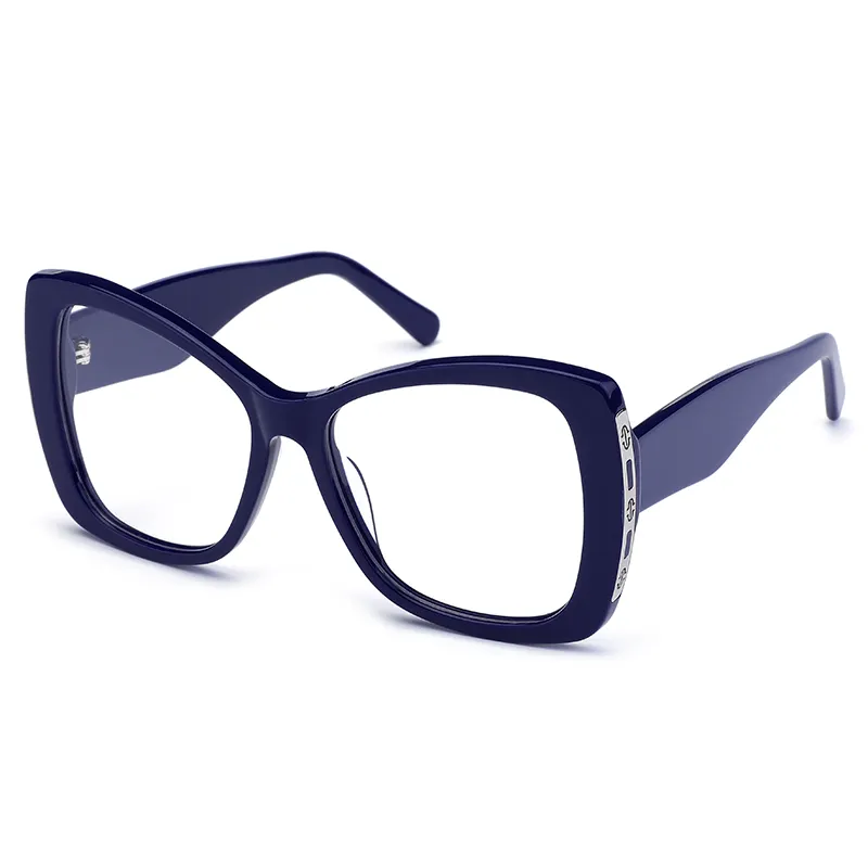 Lunette optique Femme chic Luxe diseñador y montura óptica de alta calidad gafas de acetato monturas de gafas graduadas de gran tamaño