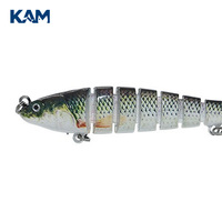 Matériel de pêche en mer simulé - Leurre bionique de petite taille de 8 pieds (10 cm de long) avec plusieurs sections pour la pêche au leurre.