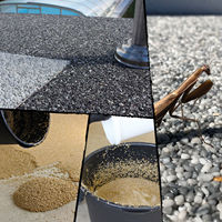 Revêtement de Sol en Résine Époxy Liquide Transparent pour Allées en Gravier, Gravier Lié Métallique, pour Sols en Gros