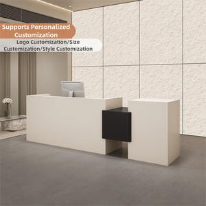 Nhà Máy Bán Buôn Bàn Tiếp Tân Beauty Salon Tùy Chỉnh Màu Sắc Bằng Gỗ Phía Trước Văn Phòng Tóc Beauty Salon Spa Bàn Tiếp Tân - Product Image 2