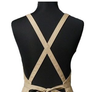 Professional Chef Canvas <b>Apron</b> Thick Fabric Cross Back Straps Comfortable Cooking <b>Apron</b> for Restaurant Cafe and Home Use - Product Image 4