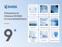 Étiquette électronique d'étagère Zkong ZKC59B-NE4 5,9 pouces EPD E-ink NFC avec une autonomie de 5 ans pour supermarchés et chaînes de magasins