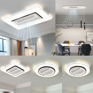 आधुनिक न्यूनतम दौर की अगुवाई वाली ब्लेडलेस छत पंखे छत लैंप होम छत लाइट होम सजावटी फैंसी लाइट फिटिंग - Product Image 2