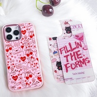 Coque de téléphone à panneau arrière magnétique remplaçable pour Iphone17/17pro/17promax/17air avec la ligne Cherry colorée de dorure