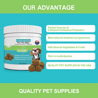 Pro + Pre Bites Probiotic & Prebiotic Soft Chews - 6 souches pour la santé intestinale, le soutien immunitaire et intestinal-270g (90 mâches)