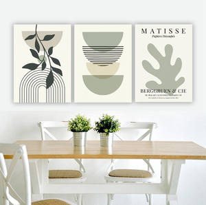 Pósteres de Arte Mural de Plantas Verdes Abstractas Estilo Boho <span class=keywords><strong>Matisse</strong></span>, Impresión en Lienzo para Decoración de Interiores de Sala de Estar - Product Image 4