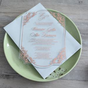 <strong>Personalised</strong> Luxury Acrylic Wedding <strong>Invitation</strong> Cards - Product Image 1