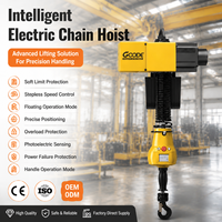 Nouvelle palan électrique industriel robuste avec élingue à chaîne, construction métallique, arrêt d'urgence et télécommande pour ateliers de réparation de machines