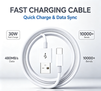 Câble de charge et de données USB 2.4A en forme de L à angle droit, 8 broches, charge rapide, en matériau TPE pour iPhone 12/13 Pro Max