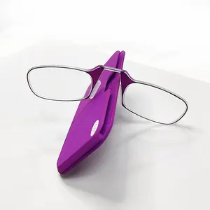 Comfortable Mini Cheap Stick Mobile Phone Thin Optics Clip On Nose Pad Reading Frames Glasses Optical Eyewear