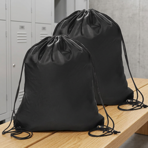 Custom Fashion Waterproof Unisex Polyester Softback <b>Drawstring</b> <b>Bag</b> for Gym Sports Outdoor Use - Product Image 2
