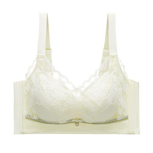 Sujetador de encaje sólido de nailon ultra grueso de 5 <span class=keywords><strong>cm</strong></span>, sin aros, copa 3/4, para pecho pequeño y plano, antideslizante, con ajuste superior. - Product Image 5