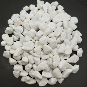 Super beau jardin extérieur pavage <span class=keywords><strong>Parterre</strong></span> décoration naturel neige blanc dégringolé galets poli pois gravier à vendre - Product Image 4