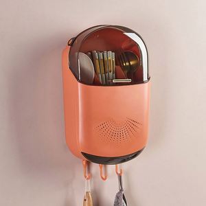 Multifunctional Tableware <b>Storage</b> Plastic Large Capacity Chopsticks <b>Storage</b> Box <b>Wall</b> <b>Hanging</b> Kitchen Chopsticks Holder - Product Image 4