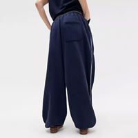 Pantalon de survêtement décontracté pour femme, nouvelle conception personnalisée, taille élastique, imprimé, coupe droite ample, avec passepoil, pour l'automne