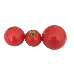 Kenop Bakelite Bentuk Bola / Kenop Plastik Merah untuk Mesin / Kenop Bola Plastik Cetak Injeksi - Product Image 3