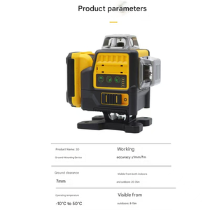 Профессиональный 3D-лазерный нивелир DW089LG с функцией отслеживания поверхности, высокая точность ±1 мм/7 м, видимый диапазон 20-35 м - Product Image 6