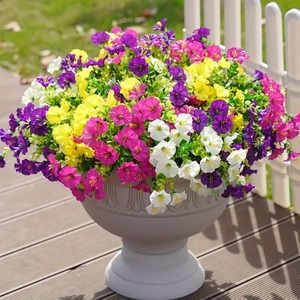 <span class=keywords><strong>Flores</strong></span> artificiales resistentes a los rayos UV arbusto artificial Morning Glory <span class=keywords><strong>flores</strong></span> <span class=keywords><strong>de</strong></span> <span class=keywords><strong>plástico</strong></span> que no se desvanecen adecuadas para exteriores - Product Image 3