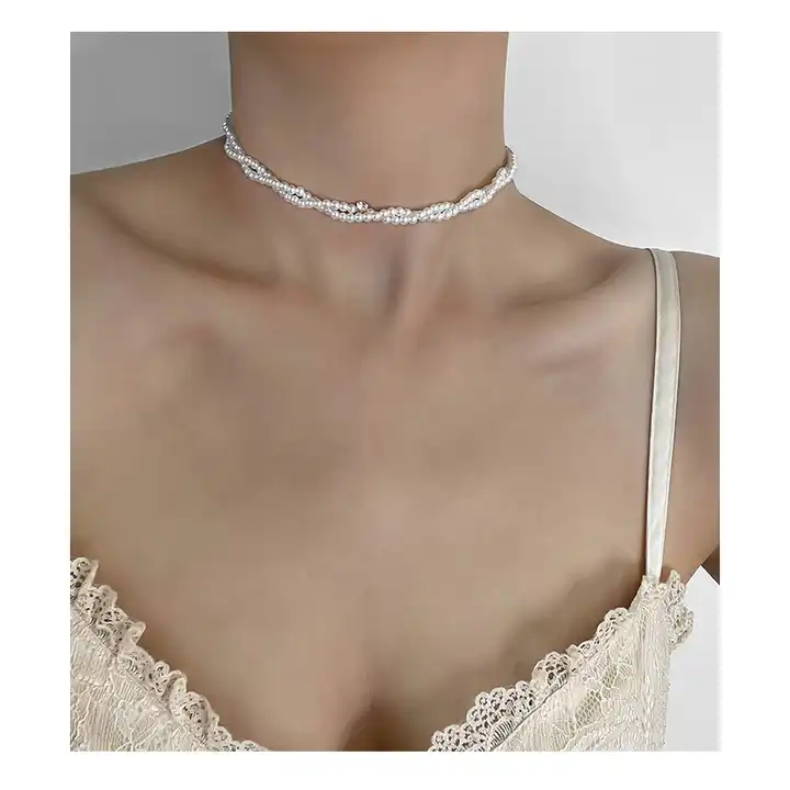 Buy Thin Neck Choker Necklace Set Online in USA