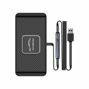 <span class=keywords><strong>Chargeur</strong></span> sans fil pour voiture, tapis en silicone pour iPhone, pour téléphone portable <span class=keywords><strong>Samsung</strong></span>, <span class=keywords><strong>chargeur</strong></span> sans fil à <span class=keywords><strong>induction</strong></span> antidérapant, utilisation en véhicule - Product Image 1