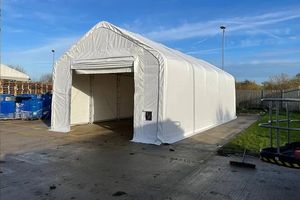 Carpa de Almacenamiento Industrial de Instalación Rápida, Carpa Impermeable para Exteriores, Carpas de Almacenamiento con Doble Estructura para Uso en Almacenes de Emergencia - Product Image 2