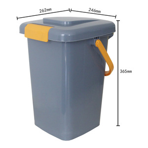 Square 8L/10L/15L plastic handle sealed trash can, rice and grain storage <b>bin</b>, kitchen storage <b>bin</b> with <b>lid</b> - Product Image 3