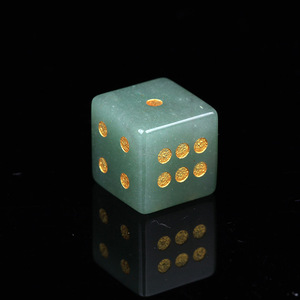 <span class=keywords><strong>Nuovi</strong></span> Dadi in Cristallo Naturale da 15mm con Incisione Laser e Punti Dorati, Dadi in Pietra Preziosa per Divinazione, Giochi da Tavolo e Regalo - Product Image 3