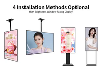Affichages numériques pour vitrines de magasins à haute luminosité, intérieur, 43 pouces, Android 4K, 2500 nits, sur pied